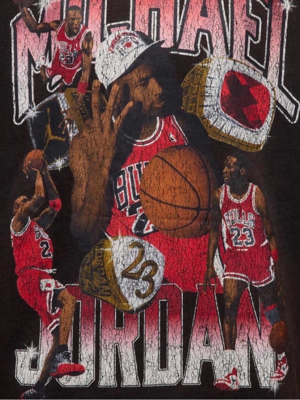Michael Jordan Oversized Graphic Tee in Black & Red